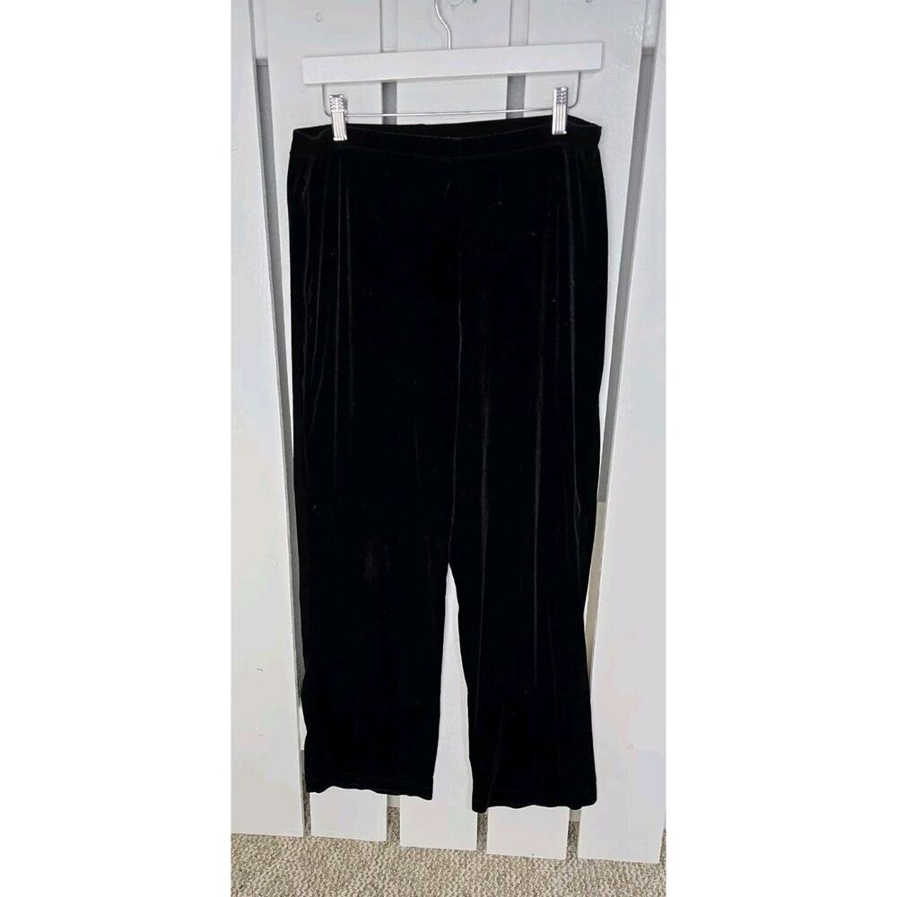 Half Moon Bay Velvet Pull-On Stretch‎ Wide Leg Pants Size M Chic Witchy Lounge